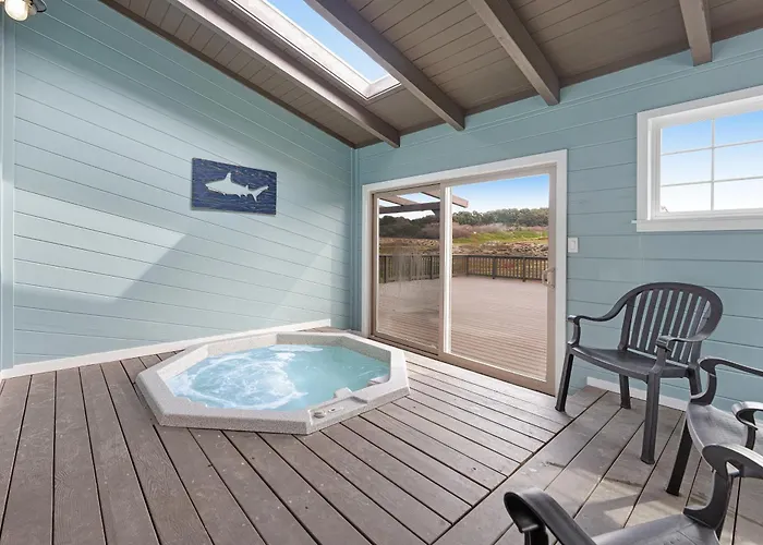 Oceanfront Home With Hot Tub Beach Access Deck